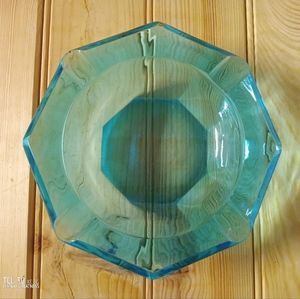 Vintage aquamarine ash tray.